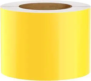 Premium Vinyl Label Tape, Yellow, 4" x 150' for DuraLabel 9000, LabelTac 9, SafetyPro 9G, VnM 8 and Viscom ProMax 9
