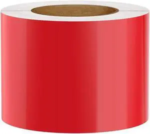 Premium Vinyl Label Tape, Red, 4" x 150' for DuraLabel 9000, LabelTac 9, SafetyPro 9G, VnM 8 and Viscom ProMax 9