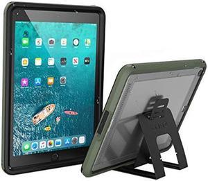 Waterproof Case Designed for iPad 10.2 9th 8th 7th Edition - Waterproof 6.6 ft - Full Body Protection, Drop Proof 4ft, Kickstand, True Acoustic Sound Technology, Built-in Screen Protector - Army Green
