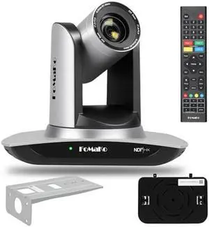 FoMaKo NDI Camera AI Auto Tracking HDMI PTZ Camera 20x Optical Zoom IP USB3.0 HDMI PTZ Camera for Church Services Worship Education, PoE 1080P60 FMK20UH NDI