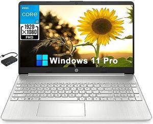 HP 15 15.6" Full HD Business Laptop Computer[Windows 11 Pro], Intel Core i5-1135G7 (up to 4.2 GHz), 8 GB DDR4 RAM, 512 GB PCIe SSD, Iris Xe Graphics, Numeric Pad, Wi-Fi 6, HDMI, Type-C, w/Hub