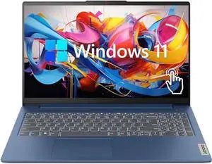 Lenovo IdeaPad 3 Laptop, 15.6" FHD Touchscreen, Intel Core i5-1155G7, 16GB RAM, 512GB SSD, Webcam, HDMI, Wi-Fi 6, Windows 11 Home, Blue