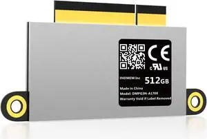 INDMEM NVMe PCle SSD 512GB 3D TLC Flash Hard Drive with Tools for Upgrade 2016 2017 13" MacBook PRO A1708(EMC 2978/3164 Non-Touch Bar Models(Late 2016-Mid 2017 Year)