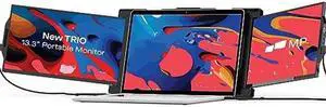 Trio 13.3" Mobile Pixels Portable Laptop Monitor(2023 Version), FHD IPS Triple Monitor with Built-in Kickstand, Type-C/USB A Laptop Screen Extender(Optional Magnets), Windows/Android/macOS/Switch