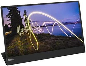 Lenovo ThinkVision M15 15.6" Full HD WLED LCD Monitor - 16:9 - Raven Black