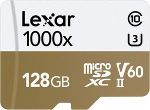 Lexar Professional 1000x 128GB microSDXC UHS-II Card w/ Adapter, Up To 150MB/s Read (LSDMI128CBNA1000A)