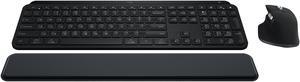 Logitech MX Keys S Combo - Performance Wireless Keyboard and Mouse with Palm Rest