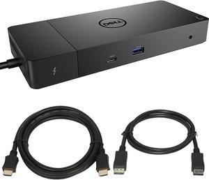 FKA Docking Station Bundle for Dell WD19TB with 180W Power Adapter +ZoomSpeed HDMI Cable + ZoomSpeed DisplayPort Cables (130W Power Delivery)