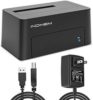 INDMEM SAS to USB 3.0 Adapter, SAS/SATA Hard Drive Enclosure Reader Converter Docking Station for 2.5/3.5 inch Server HDD SSD with 12V/2A Power Adapter,Support up to 18TB(New Upgrade)
