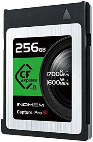 256GB CFexpress Type B Memory Card, Raw 4K/8K Video Recording,up to 1700MB/s Read, 1600MB/s Write, Compatible with Nikon Z6/Z7/D6,Canon EOS-1DXMark III/EOS-R5,Panasonic S1/S1R,DJI Ronin 4D