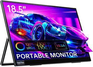 InnoView Portable Monitor 18.5 inch 100HZ 120% sRGB, 1080P IPS Portable Monitor for Laptop USB C HDMI HDR Travel Monitor for Mac PC Xbox PS4/5 Switch