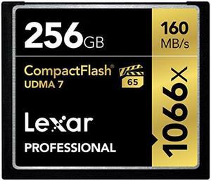 Lexar Professional 1066x 256GB CompactFlash Card, Up to 160MB/s Read, for Professional Photographer, Videographer, Enthusiast (LCF256CRBNA1066)