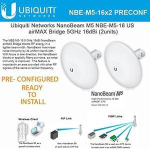 Ubiquiti NBE-M5-16 5GHz NanoBeam M5 16dBi Kit Complete Pre-Configured