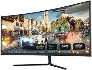 Fiodio 30in Curved Gaming Monitor 100Hz, Full HD 21:9 Ultrawide PC Computer Monitor Built-in Speakers, 2560 * 1080P HDMI DP Ports, VESA Wall Mount Ready 75 x 75mm (DP Cable Included)