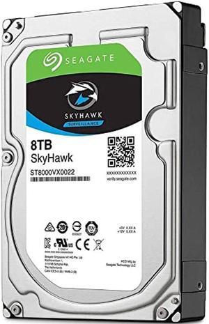 Seagate SkyHawk 8TB Surveillance Internal Hard Drive HDD - 3.5 Inch SATA 6Gb/s 256MB Cache for DVR NVR Security Camera System with Drive Health Management (ST8000VX0022)