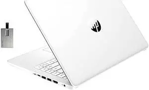 HP 2021 Stream 14" HD Laptop, Intel Celeron N4020 Processor, 4GB RAM, 64GB eMMC, HD Audio, HD Webcam, Intel UHD Graphics 600, 1 Year Office, HDMI, Win 10 S, White, 32GB SnowBell USB Card