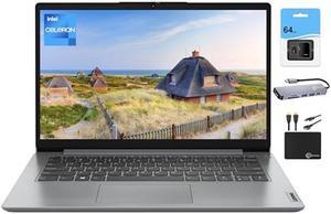 Lenovo Ideapad Laptop (2024) Business Student, 14" HD Screen, Intel Celeron N4020 Processor, 4GB RAM, 192GB (128GB eMMC+64GB SD), WiFi 6, Bluetooth,Webcam, Long Hour Battery, Win 11S+MarxsolAccessory