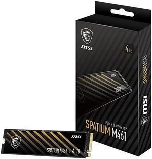 MSI SPATIUM M461 PCIe 4.0 NVMe M.2 4TB Internal SSD PCIe Gen4 NVMe
