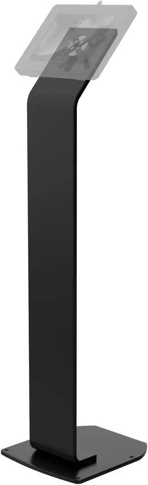 Floor Stand Kiosk - CTA Heavy-Duty VESA Compatible Floor Stand with Interior Cable Routing System and Scratch Resistant Padding on Weighted Base and Kitting Capabilities (ADD-PARAFS) - Black