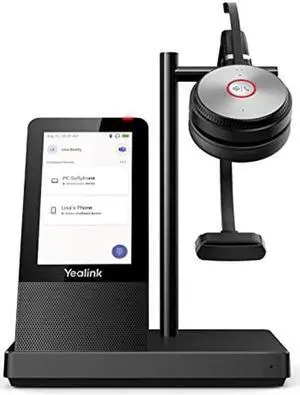 Yealink WH66 Mono Wireless DECT Headset Teams Certified,Long Wireless Range 160m/525ft,Talk Time 13H,Speaker,Work with PC/Laptop/Desk Phone,and Cell Phone (USB-A,Bluetooth),Noise Canceling Microphone