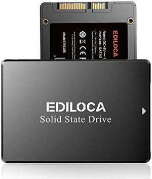 Ediloca ES106 2TB SSD SATA III 6Gb/s 2.5" 3D TLC NAND Flash Internal Hard Drive, Up to 550MB/s Read, Upgrade PC or Laptop Memory and Storage(Black)