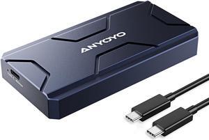 ANYOYO 40Gbps M.2 Enclosure, NVMe SSD Enclosure PCIe NVMe to USB C Enclosure, Aluminum Case Compatible USB 4/3.2/3.1/3.0/2.0 for M&B+M-Key SSD Size 2280