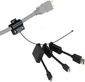DigitaLinx Liberty Patented HDMI Adapter Ring with 5" DisplayPort, 5" Mini DP & USB-C Pigtail adapters Device connectivity for Conference Rooms. PC Laptop, iPad, MacBook Pro, Galaxy, Chromebook.