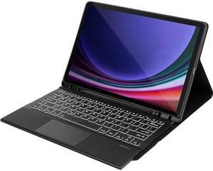 SaharaCase Protection Bluetooth Keyboard Case with TrackPad for Samsung Galaxy Tab S9+ (2023) [Shockproof Bumper] Heavy Duty Rugged Protection Antislip Integrated Kickstand - Black