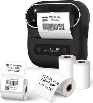 Phomemo Barcode Printer - M220 Label Maker - Wireless Thermal Label Printer, Portable Label Sticker Maker for Home, Office, Small Business, with 3 Roll 2.36'' x 3.14'' Labels
