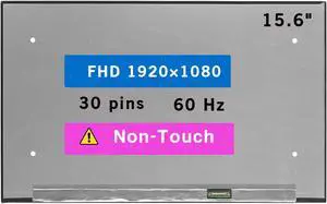 15.6" Screen Replacement for Dell Vostro 15 5510 5515 P106F P106F001 P106F003 LCD Display Panel 30 pin (FHD 1920x1080 Non-Touch)