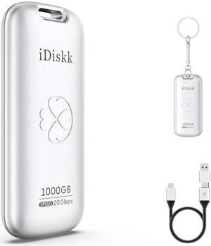 iDiskk [(Plug-Play 1TB HIgh Speed 2000MB/s External SSD |Pocket-Sized | USB 3.2 Gen 2x2 | External Solid State Drive | Photo Stick Compatible with Xbox,PS4,iPad,PC&Mac,PC,Android Phones,Cameras