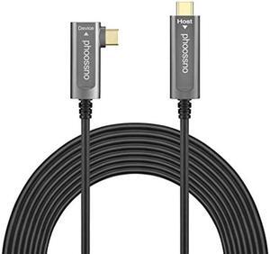 phoossno USB C to C Fiber Optical Cable USB 3.1 Type C Cable 10Gbps 33FT Compatible with Microsoft Azure Logitech Camera Aver &Vaddio & Barco ClickShare Touch Screen Kinect Intel RealSense