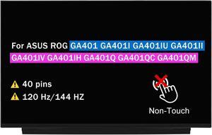 BTSELSS LM140LF1F-01 LM140LF1F01 for ASUS ROG GA401 GA401I GA401IU GA401II GA401IV GA401IH GA401Q GA401QC GA401QM FHD 40 pin 120 Hz/144 HZ 14.0" LCD Non-Touch Screen Replacement Display Panel