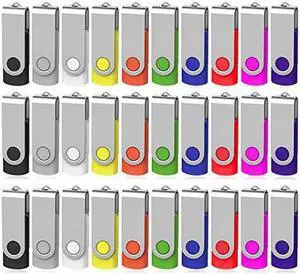 AreTop Bulk USB Flash Drives 4GB 50 Pack, USB 2.0 Pendrive Bulk USB Drive Memory Stick 4GB FlashDrive Pack Thumb Drives (50 PCS 4GB, 10 Mix-Colors)