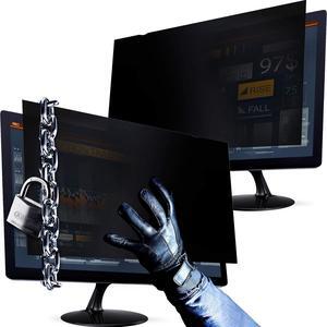 23.8 Inch 16:9 and 27 Inch 16:9 Computer Privacy Screen Filters for Widescreen Monitors - Anti-Glare - Anti-Scratch Protector Film for Data Confidentiality - Desktop Privacy Screen Bundle