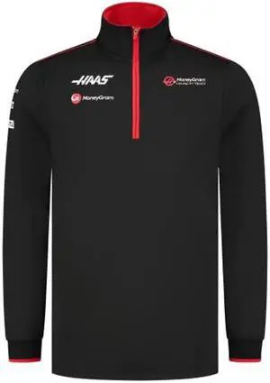 CMC Motorsports Haas Racing F1 2023 Team Fitted 1/4 Zip Sweater Black