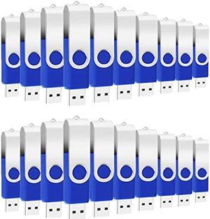 128MB Bulk Flash Drives 100 Pack EASTBULL USB 2.0 Flash Drives Pack Thumb Drives Bulk USB Drive Bulk for Storage (Blue 100Units)