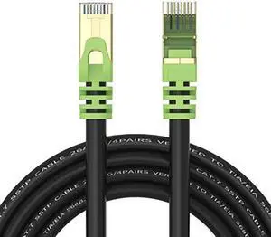 Outdoor Cat7 Ethernet Cable 400ft, 26AWG Heavy-Duty Cat7 Networking Cord Patch Cable RJ45 Transmission Speed 10GbpsTransmission Bandwidth 600Mhz LAN Wire Cable SFTP Waterproof Direct Burial (400FT)...
