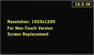 GBOLE 16.0" New Screen Replacement for Dell Inspiron 16 5620 5625 P117F P117F001 P117F002 FHD 1920x1200 30Pin LED LCD Display Screen Panel(Only for Non Touch)
