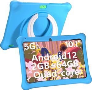 SGIN Tablet for Kids, 2GB RAM 64GB ROM, 10 Inch Android 12 Kids Tablet with Case with Parental Control APP, Dual Camera, WiFi, Educational Games,iWawa Pre Installed (Sky Blue)