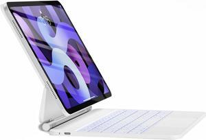 HOU Keyboard Case for iPad Pro 11 Inch (4th/3rd/2nd/1st) Gen 2022,iPad Air 5th&4th Generation with Keyboard,Magic-Stand Keyboard Case with Multi-Touch Trackpad,Magnetic White