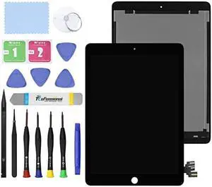 GBOLE 9.7" New Screen Replacement for iPad Pro 2016 A1673 A1674 A1675 LCD Display Glass Touch Digitizer Premium Kit with Tools - Black