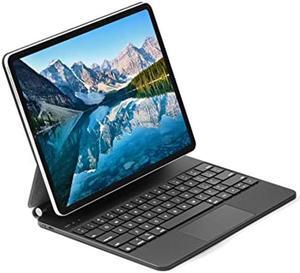 ESSAGER iPad Keyboard Case with Trackpad for iPad Pro 12.9 Inch 6/5/4/3 Gen, iPad Case with Keyboard with Kickstand, Multi-Touch Trackpad, Bluethooth Wireless Keyboard Case for iPad Pro 12.9" (Black)