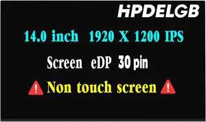 HPDELGB Replacement for Lenovo ThinkPad T14 T14s P14s Gen 3 4 21AH 21AJ 21BR 21BS 21CQ 21CR 21AK 21AL 5D10V82367 LCD Screen Display Replacement Panel 14.0 inch 1920x1200 30Pin Non-Touch