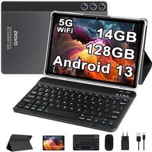 ZIOVO 2023 Tablet 10.1 inch Android 13 Tablet, 14GB + 128GB, 512GB Expand, Octa-Core, 2 in 1 Tablets with Keyboard, 1280x800, 8000mAh, Bluetooth, 8MP+5MP, GMS, 2.4G/5G WiFi Split Screen Support-Gray ZIOVO 2023 Tablet 10.1 inch Android 13 Tablet, 14GB + 128GB, 512GB Expand, Octa-Core, 2 in 1 Tablets with Keyboard, 1280x800, 8000mAh, Bluetooth, 8MP+5MP, GMS, 2.4G/5G WiFi Split Screen Support-Gray