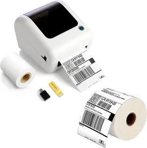 JADENS Bluetooth Thermal Shipping Label Printer - High Speed 4x6, Bluetooth Support PC and Mobile, USB for MAC, Bluetooth for PC and Phone, Compatible with Ebay, , Shopify, Etsy, USPS Barcode