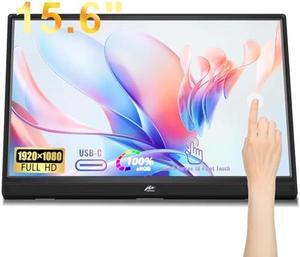 Kenowa Touchscreen Portable Monitor 15.6 Inch FHD IPS 1080P USB C HDMI External Monitor for Laptop/PC/Mac/XboxPS4/5/Switch/Phone Built-in Speakers and Stands