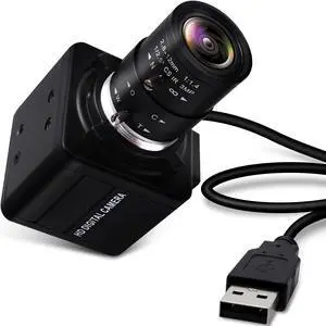 IFWATER 4K USB Camera 2.8-12mm Varifocal Manual Lens USB Webcam,Ultra HD 4X Zoom USB Camera with IMX317 Sensor,USB PC Computer Webcam Close-up USB Cameras for Windows Linux Raspberry Pi Mac OS