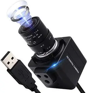 ALPCAM USB Camera 4K Ultra HD 2160P Webcam Optical Manual Wide Angle Webcam with 2.8-12mm Varifocal Lens,IMX317 Sensor USB Zoom Video Conference Camera Support OPENCV on Mac/Window/Linux