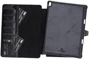 Venito Parma Magic Tablet Wallet Compatible with iPad Mini, 2019 (5th Generation)- Handmade Leather Folio Stand Case - Rustic Black